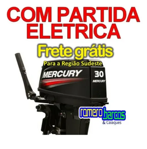 MOTOR DE POPA MERCURY 30 HP ELETRICO PRONTA ENTREGA