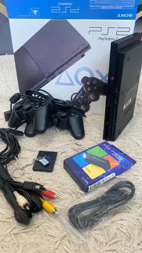 PlayStation 2 Preto Slim Extra