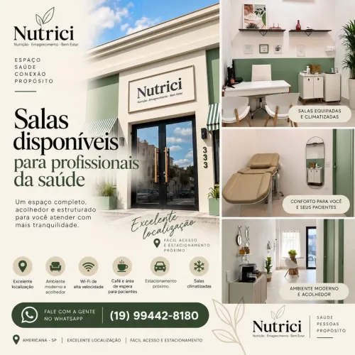 Sala comercial para profissionais de saúde