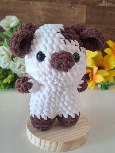 Vaquinha de pelúcia amigurumi 