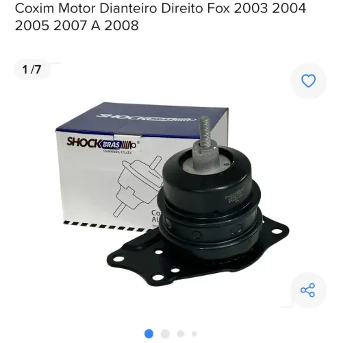Coxim motor diant. Fox
