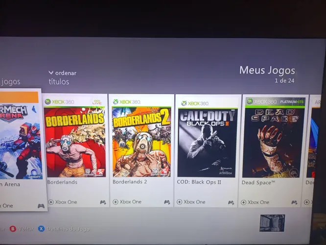 Xbox 360 igual novo bloqueado mais lotado de jogos originais tem + para baixar