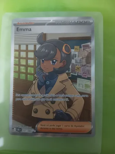 Carta Pokémon Emma Full Art 107/086 ? Raridade Colecionador (Original Copag) LEIA ANÚNCIO