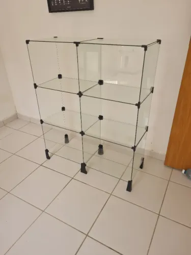 Estante Balcão Colmeia Em Vidro Modulado - Impecável