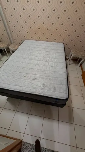 Conjunto cama box casal padrão base + colchão ortobom