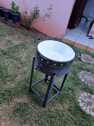Fogão e tacho para fritura 