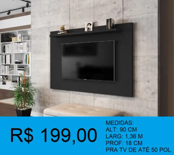 Painel em Madeira com prateleira - Entrega e montagem grátis
