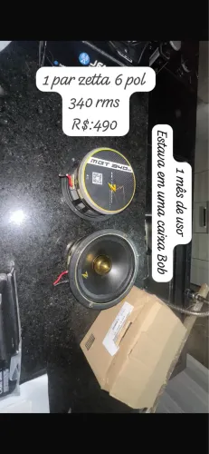 1 par alto falante zetta 6 polegadas 340rms