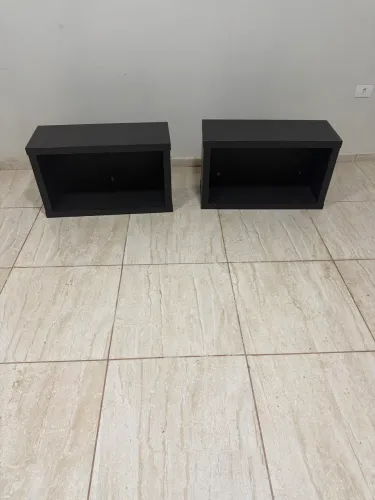 Nicho MDF duplo cor preto decoração 