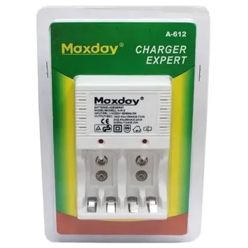Carregador de Pilhas Recarregáveis AA, AAA e Bateria 9V - Novo