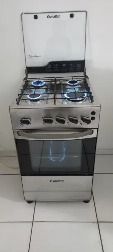 Fogão 4 bocas esmaltec inox elétrico *ENTREGO*