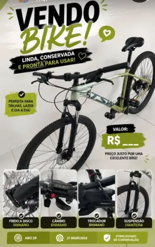 Bicicleta muito nova