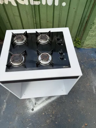 Fogão cooktop 4 bocas com balcão combino entrega