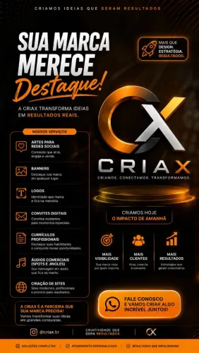 CRIAX - Artes Digitais e Marketing para o seu Negócio!