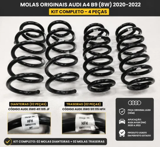 Jogo de Molas Originais Audi A4 B9 (8w) 2020-2022