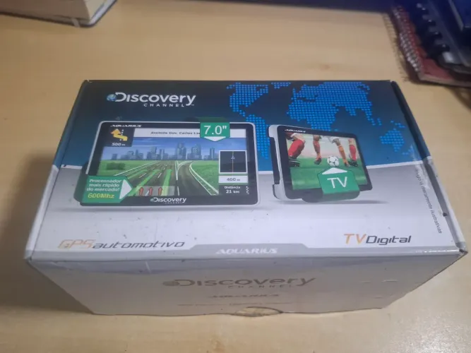 GPS Automotivo Aquarius 7" Discovery Channel TV Digital Novo