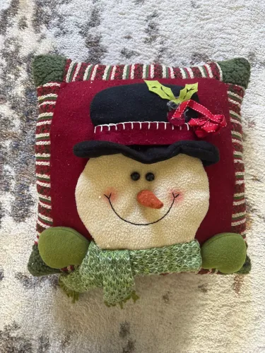 Almofada decorativa de Natal Boneco de Neve