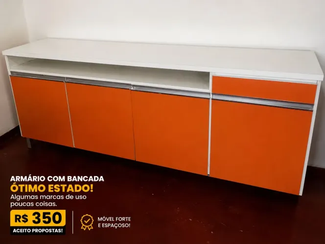 Armário com bancada - R$ 350 (aceito propostas)