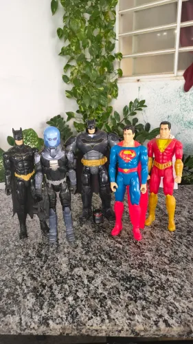 Bonecos liga da Justiça 30cm coleção com 5 bonecos originais 