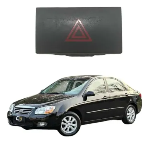 Botão Pisca Alerta Kia Cerato 2004 2005 2006 2007 2008 Preto