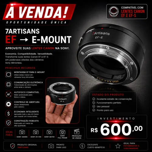ADAPTADOR 7ARTISANS EF PARA SONY E-MOUNT