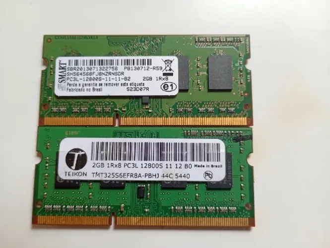 Memória ram 2x 2gb pc3l