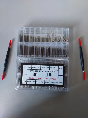 2 Estojos de Pinos para Pulseira de Relógio em Aço Inox (8 a 25mm) + Ferramentas