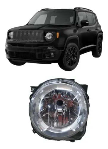 Farol Jeep Renegade 2015 A 2021 S / Led Cromado Lamp. H4 Esquerdo/motorista