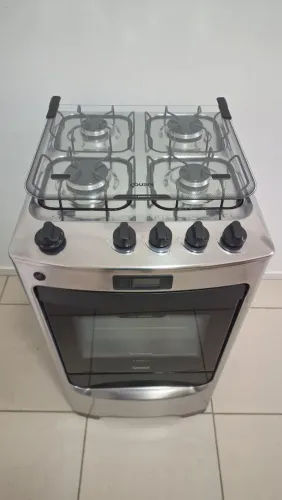 Fogão Consul 4 bocas Inox com timer