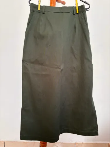 Saia mid, verde, tamanho 38, feito por alfaiate