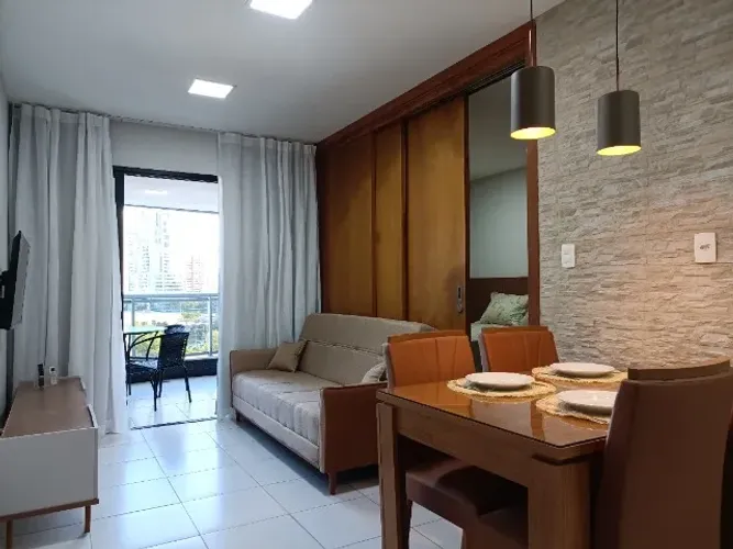 Apartamento 1/4 e sala mobiliado para locação no Salvador Prime, Caminho das Árvores