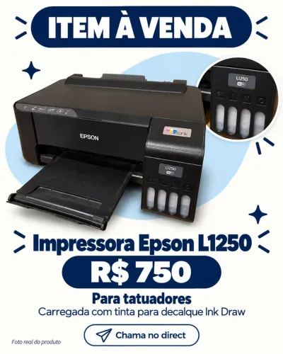 Impressora para Tatuadores com Tinta de Decalque Inkdraw