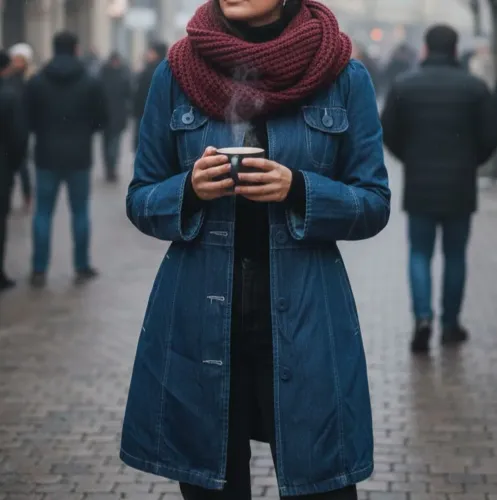 Casaco jeans alongado (tam 38)