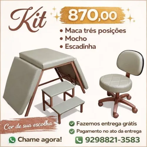 Kit Maca R$ 870,00 (Pagamento no Ato da Entrega)