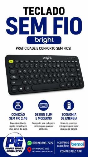 TECLADO SEM FIO WIRELESS BLUETOOTH 