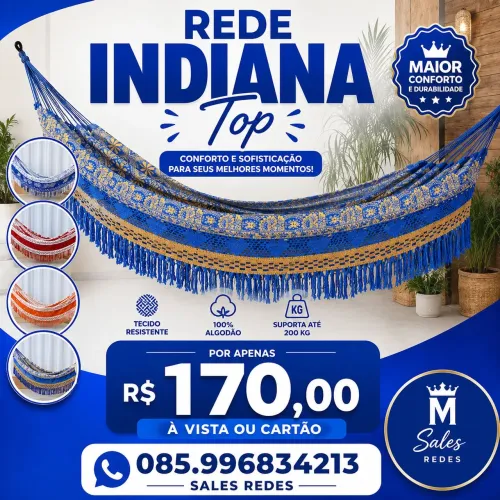 Rede Indiana Top, Conforto, Beleza e Durabilidade
