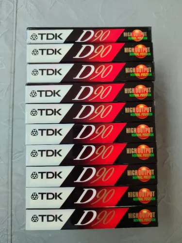 Fita K7 TDK D-90 min virgens lote 10 unidades