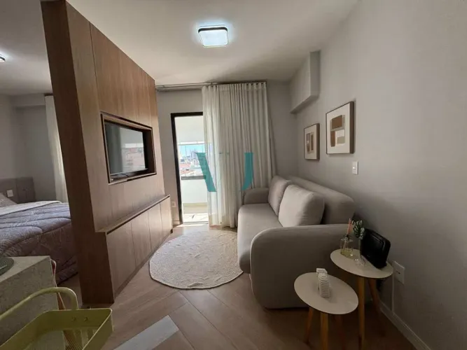 Studio Mobiliado para Locação no Condomínio Sirius em Campinas | Suíte, Sacada e Lazer Com