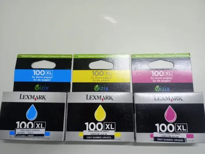 KIT CARTUCHOS ORIGINAIS LEXMARK 100XL