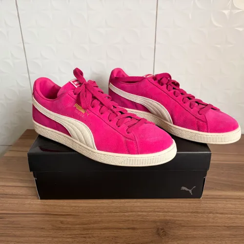 puma suede charles f. stead pink alert white