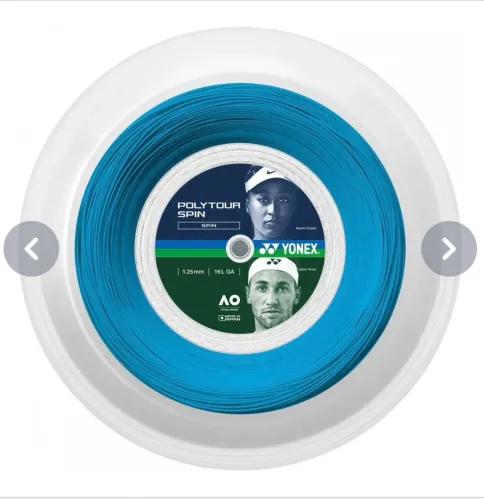 Rolo de corda Yonex PolyTour Spin 1.20 1.25