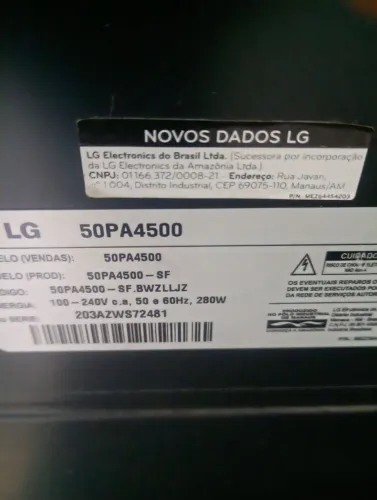 Tv LG 50 polegadas muito conservada plasma funcionando tudo
