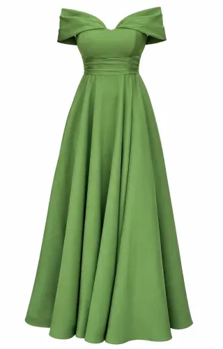 Vestido verde oliva - usado apenas 1 vez