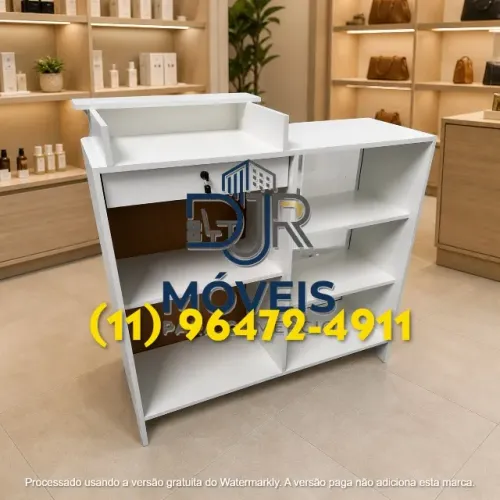 BALCÃO COMERCIAL CAIXA + VITRINE EXPOSITOR - NOVO - ENTREGA RÁPIDA