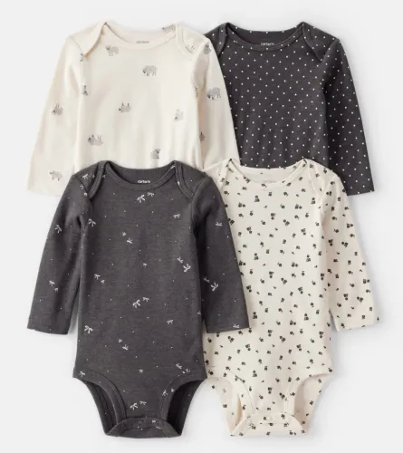 Kit 4 bodies Carters tamanhos 6, 9, 12 e 18 meses importados (Novos)