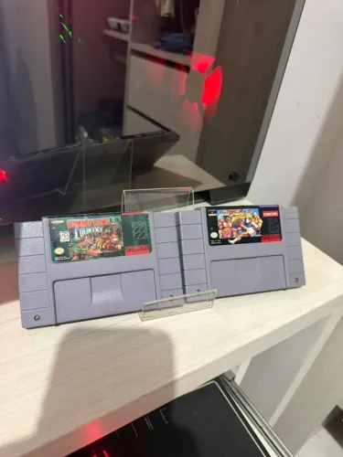 Donkey Kong Country + Street Fighter 2 Turbo - Super Nintendo - Seminovo Original