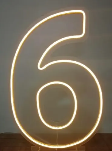 Número 6 led