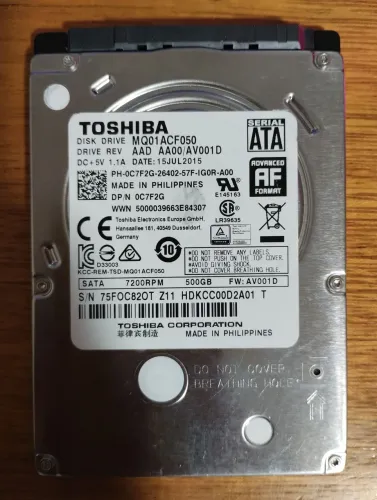 HD 500gb 2.5 Toshiba