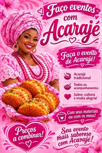 Faço eventos com acarajé