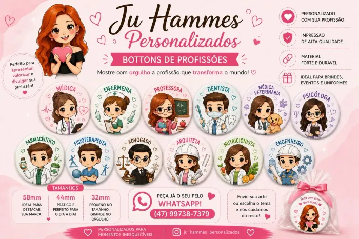 Chaveiros/imas de geladeira/bottons personalizados 